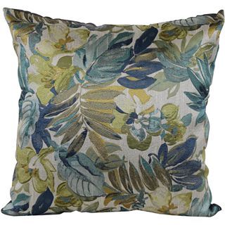 18 Square Jacquard Tropical Decorative Pillow, Ocean