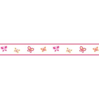 Sweet Jojo Designs Pink And Orange Butterfly Wall Border