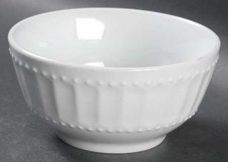 Gibson Designs Regalia White Dessert Bowl, Fine China Dinnerware   All White, Em