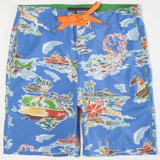 Aloha From Paradise Mens Boardshorts Azure In Sizes 30, 32, 38, 34