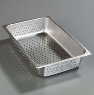 Carlisle Full Size Perforated Steam Table Pan   4 D, Stainless