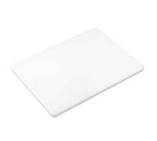 Browne Foodservice Cutting Board, 6 x 9 x 1/2 in , High Density Poly Board, White