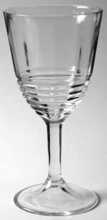 Federal Glass  145 Water Goblet   145,Embossed Rings,Optic Bowl