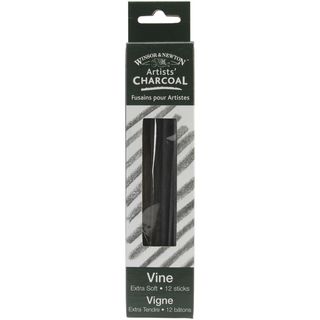 Winsor and Newtown Artist Vine Charcoal Sticks 12/pkg extra soft