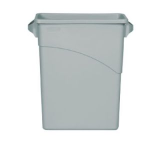 Rubbermaid 16 gal Slim Jim Waste Container   Light Gray