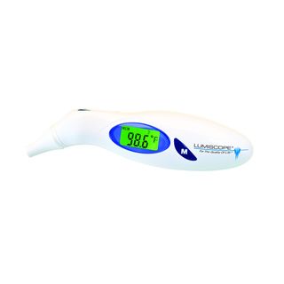 Lumiscope Digital Ear Thermometer (White LCD Display Dimensions 1.5 x 10 x 5 Weight 0.4 pound  )