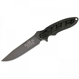 Buck Hood Punk Knife (Black/greyBlade materials Stainless steelHandle materials MicartaBlade length 5.62 inchesHandle length 5.38 inchesWeight .50 poundsDimensions 11 inches long x 2.75 inches wide x 2.19 inches tallIncludes Multi function/M.O.L.L.