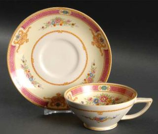 Myott Staffordshire Melrose Footed Cup & Saucer Set, Fine China Dinnerware   Ena