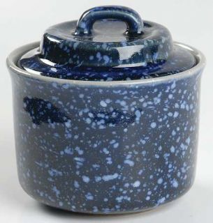 Otagiri Blue Spackle Sugar Bowl & Lid, Fine China Dinnerware   Light Blue Specks