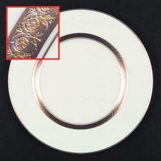 Aladdin Lorraine Dinner Plate, Fine China Dinnerware   Cream, Gold Encrusted Inn