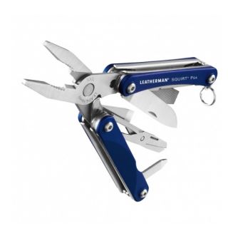 Leatherman 831192 Squirt PS4 Keychain MultiTool with Pliers 9 Tools Blue