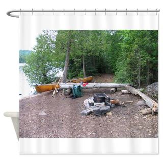  Boundary Waters Campsite Shower Curtain  Use code FREECART at Checkout