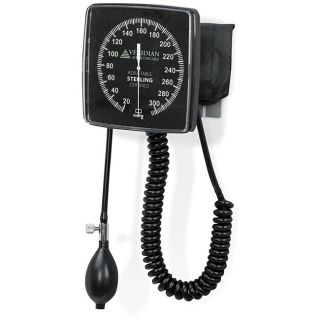 Sterling Wall type Latex free Clock Aneroid Sphygmomanometer (5.5 inches wide x 21 inches long (Fits arm circumference 11 to 16.375 inche)Full color packaging )