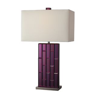 Avalon Purple Mirror And Black Nickel Table Lamp