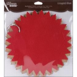 Die cut Red Starburst Corrugated Album 8.5