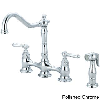 Pioneer Americana Series Two handle Bridge Kitchen Faucet With Sprayer