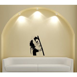 Japanese Manga Magic Girl Vinyl Wall Art Decal (Glossy blackEasy to applyInstruction includedDimensions 25 inches wide x 35 inches long )