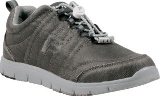 Womens Propet TravelWalker Canvas   Charcoal Trail Shoes