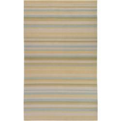 Hand hooked Bliss Pale Yellow/sage Indoor/outdoor Stripe Rug (3 X 5)