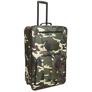Rockland Camouflage 28 inch Expandable Rolling Upright (CamouflageWeight 8.6 poundsPockets Two (2) front pockets, one (1) main compartmentInternally stored retractable handleErgonomic and comfortable padded top and side grip handlesWheel type Inline sk
