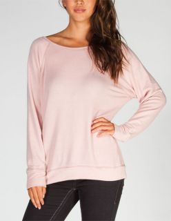 Essential Womens Cozy Sweatshirt Light Pink In Sizes Small, X Large,