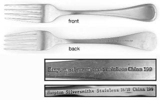 Hampton Geneva Glossy (Stainless) Fork   Stainless,18/10,199,Bevel Front,Glossy