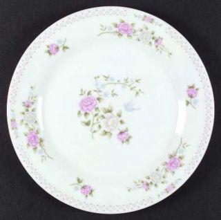 Crown Ming Bird Of Paradise Dinner Plate, Fine China Dinnerware   Pink Flowers,