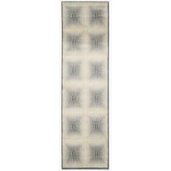 Contemporary Nourison Utopia Ivory Abstract Rug (23 X 8)