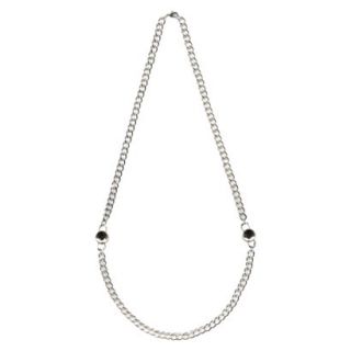 Womens Fashion Station Necklace   Silver(36)