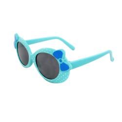 Kids K0208 busm Oval Fashion Blue Frame Polka Dot Sunglasses