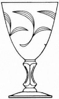 Tiffin Franciscan Iris Water Goblet   Stem #17566, Cut