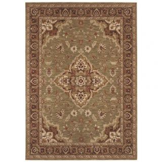 Tommy Bahama Home Rugs Light Green Port Royal Medallion Traditional Rug (26 X 7???9)