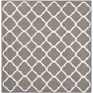 Safavieh Hand hooked Newport Blue/ Ivory Cotton Rug (7 X 7 Square)