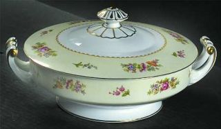 Noritake Empire Round Covered Vegetable, Fine China Dinnerware   Mulitcolor Flor