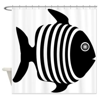  Black And White Angel Fish Shower Curtain  Use code FREECART at Checkout