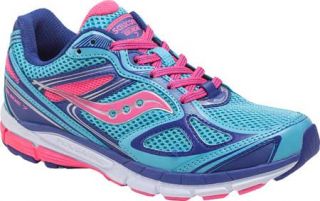 Girls Saucony Guide 7   Blue/Pink/Purple Lace Up Shoes