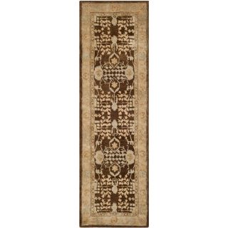 Safavieh Handmade Taj Mahal Light Brown/ Beige Wool Rug (26 X 8)