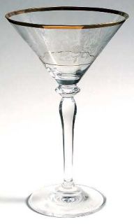 Mikasa Antique Lace (Newer,Middle Floral) Martini Glass   T2719,White Flowers Mi