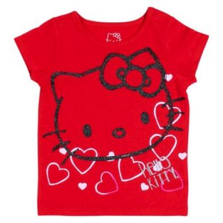 Hello Kitty Infant Toddler Girls Tee   Really Red 5T