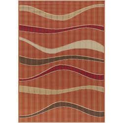 Mandara Indoor/ Outdoor Mandara Collection Rug (72 X 105) (OrangePattern GeometricMeasures 0.25 inch thickTip We recommend the use of a non skid pad to keep the rug in place on smooth surfaces.All rug sizes are approximate. Due to the difference of moni