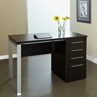 Jesper 500 Collection Professional Desk with Drawers   Espresso Dark Brown  