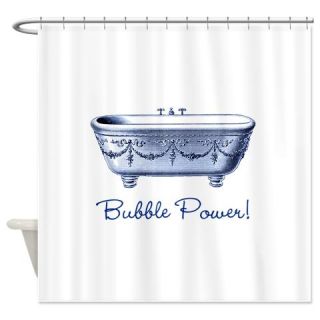  Bubble Power (blue) Shower Curtain  Use code FREECART at Checkout