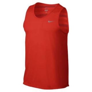 Nike Dri FIT Touch Tailwind Striped Mens Running Tank Top   Light Crimson