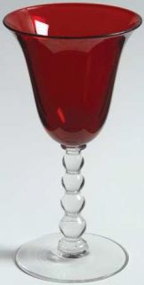 Imperial Glass Ohio Candlewick Red Wine Glass   Stem #3400, Red Bowl