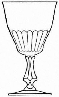 Tiffin Franciscan Sheffield Water Goblet   Stem #17502, Cut