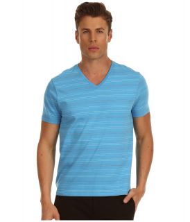 Jack Spade Milo Striped V Neck T Shirt Mens T Shirt (Blue)