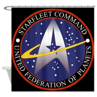  Star Trek Star Fleet Command Insignia Shower Curta  Use code FREECART at Checkout