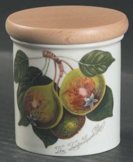 Portmeirion Pomona Small Spice Jar with Lid, Fine China Dinnerware   Fruit And F
