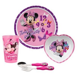 Minnie Mouse 5 piece Meal Time Dinnerware Set