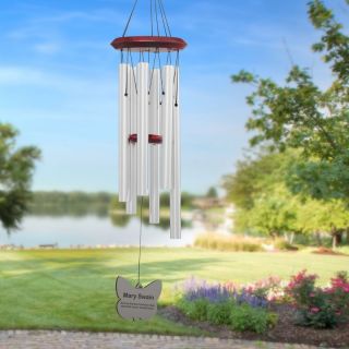 Chimes of Your Life Personalized Butterfly Wind Chime   MC 19 BUTTERFLY SILVER